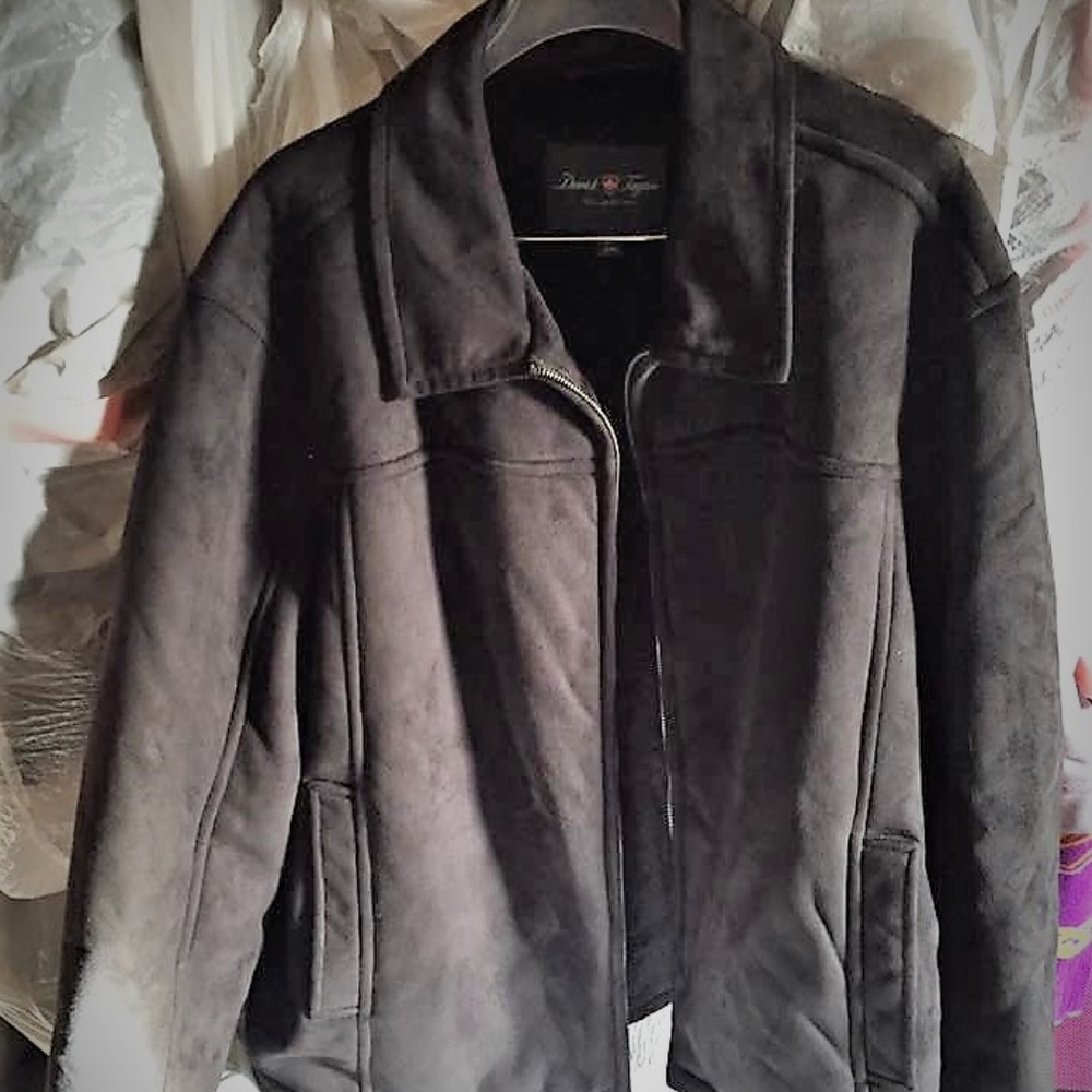 MEN'S WINTER COAT/ XL-Suede Lord David Taylor.